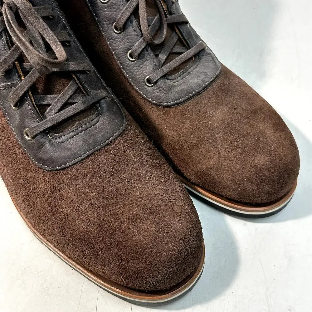 NWOT Rancourt & Co. x Helm Welden Boot Brown Suede Deerskin Made USA 13 Wide EE